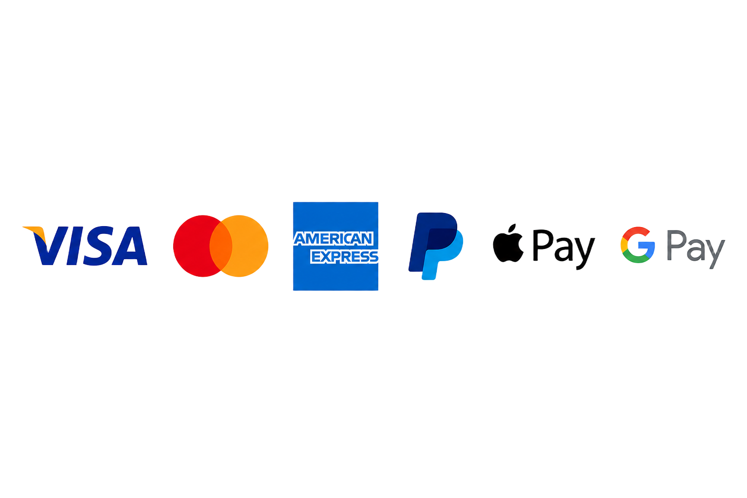Metodi di pagamento accettati: VISA, Mastercard, AMEX, PayPal, Apple Pay, Google Pay